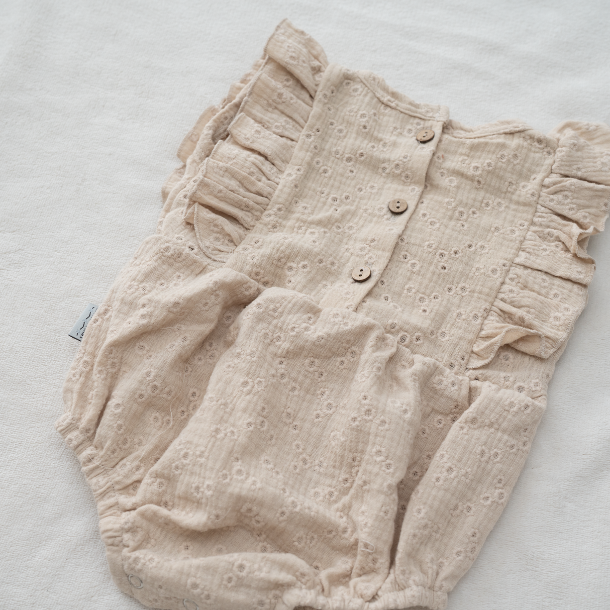 Bodysuit Ruffles - Embroidery Sand