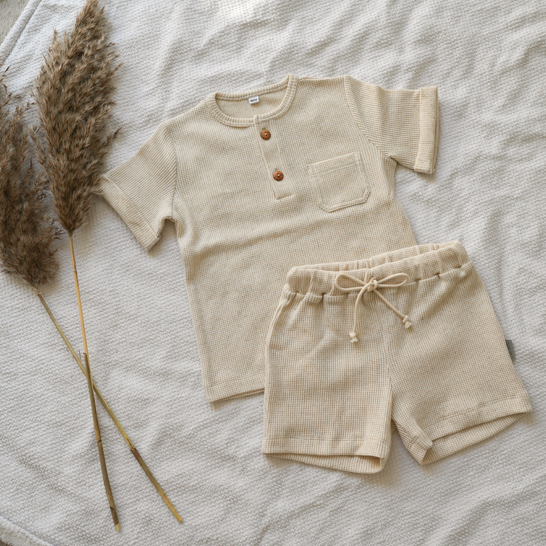 T-shirt Waffle Linen - Natural