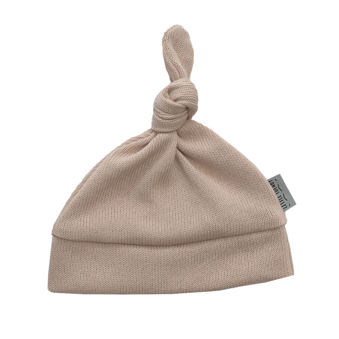 Knoopmuts Fijn Gebreid - Beige