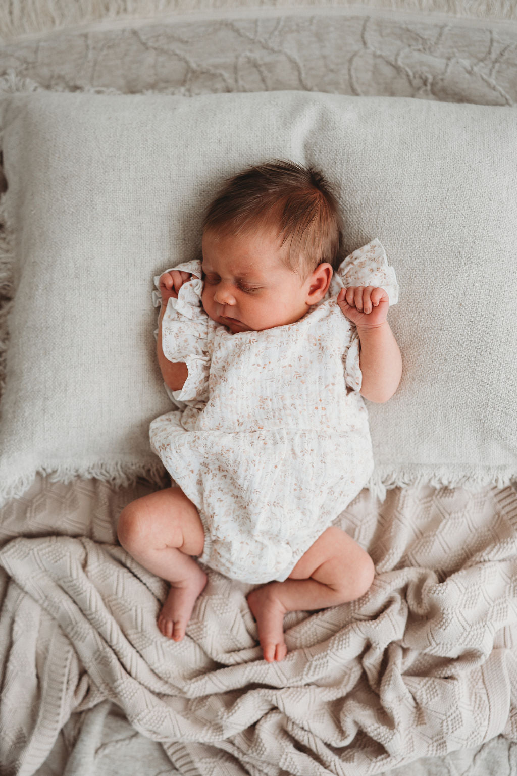 Bodysuit Ruffles - Wildflowers Beige
