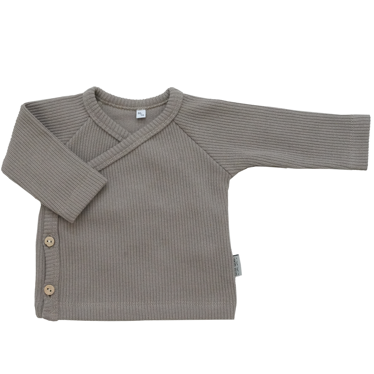 Overslagshirt Gebreid - Taupe