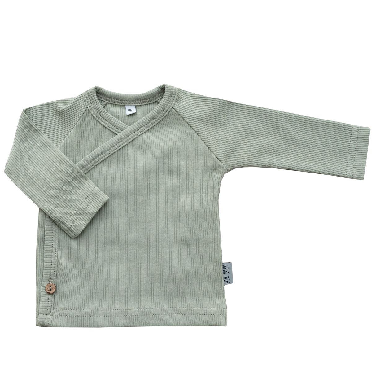 Overslagshirt Small Rib - Dusty Green