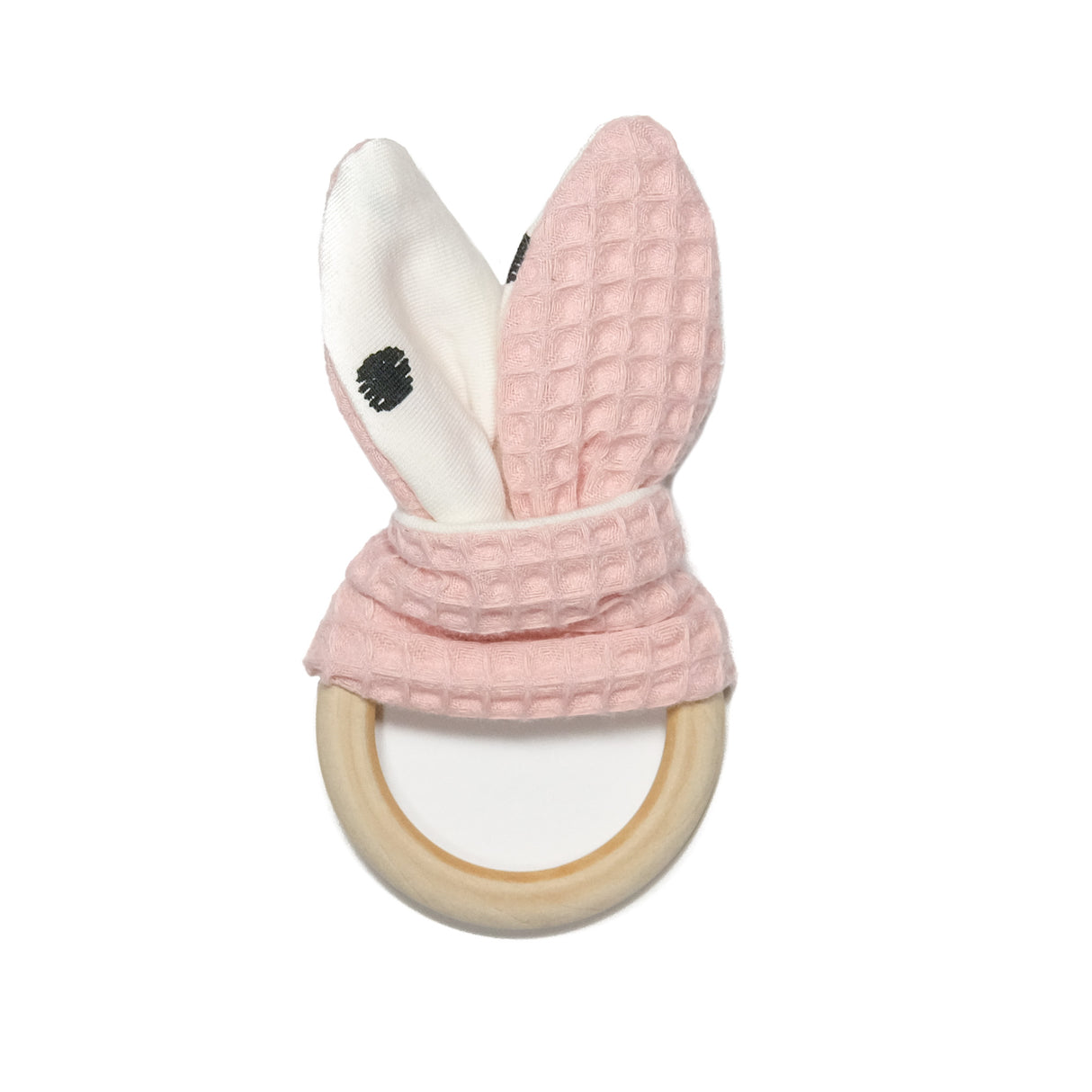 Houten Grijpring Roze Dots