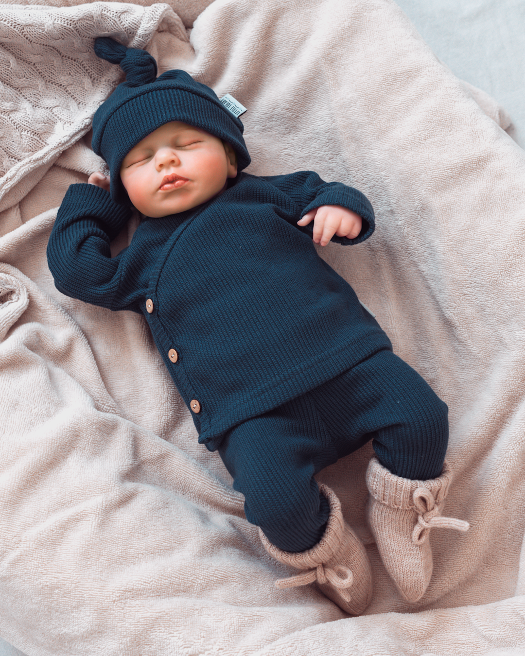 Overslagshirt Gebreid - Navy