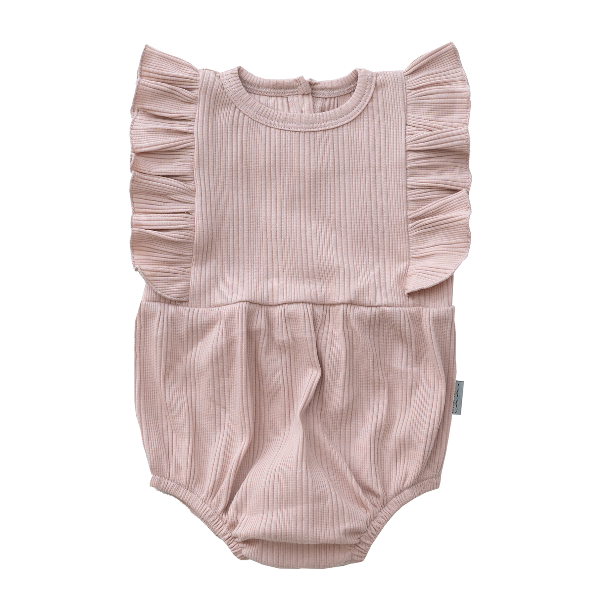 Bodysuit Ruffles - Rib Nude Pink