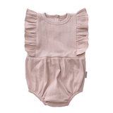 Bodysuit Ruffles - Rib Nude Pink