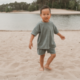 Short Badstof - Petrol