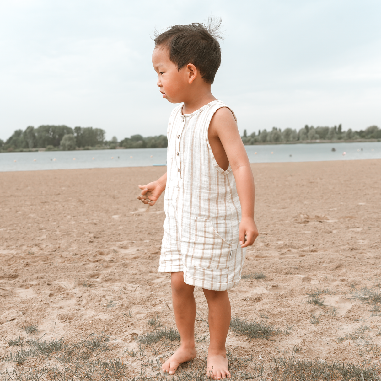 Jumpsuit Stripes - Beige