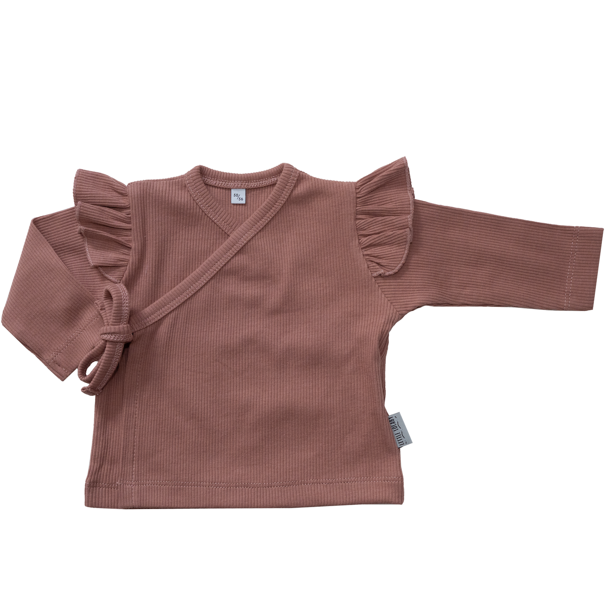Overslagshirt Ruffle Rib - Clay Pink
